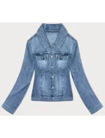Jednoduchá svetlomodrá dámska džínsová bunda (DL2245L) Jednoduchá svetlomodrá dámska džínsová bunda (DL2245L)