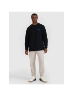 Pánske tričko s nadrozmernou potlačou a dlhým rukávom 4F 4FWSS25TLONM390-20S pánske