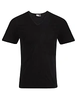 Promodoro 3082 Pánske tričko „Slim Fit“ s výstrihom do V 40.3082 čierne