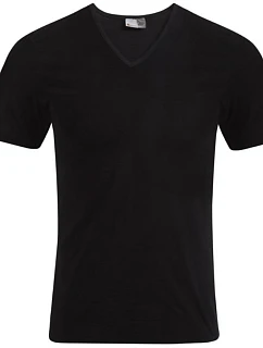 Promodoro 3082 Pánske tričko „Slim Fit“ s výstrihom do V 40.3082 čierne