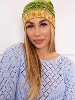 Fleecová čiapka Klaudia K255 neon green+yellow