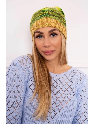 Fleecová čiapka Klaudia K255 neon green+yellow Fleecová čiapka Klaudia K255 neon green+yellow