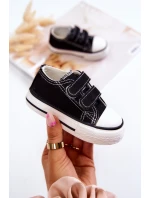 Dziecięce Trampki Na Rzepy Czarne Bernie