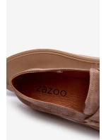 Pánske semišové mokasíny Zazoo 1574 Dark Beige Pánske semišové mokasíny Zazoo 1574 Dark Beige