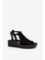 Zazoo 2914 Dámske semišové sandále Black Zazoo 2914 Dámske semišové sandále Black