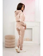 Sada s potlačou pištole béžová