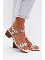 Dámské sandály na klíně bílé Sabela