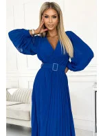 Dámske šaty 414-5 KLARA Kráľovská modrá - NUMOCO Dámske šaty 414-5 KLARA Kráľovská modrá - NUMOCO