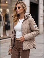 Dámska prechodná bunda s kapucňou v kamelovej farbe od FashionStreet TY5774