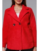 Krátky červený prehoz cez oblečenie typu alpaka (CJ65)