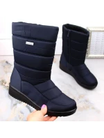 Dámske vysoké snehové topánky W EVE436B navy blue - Novinky