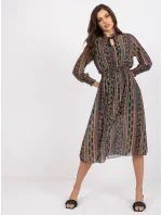 Šaty DHJ SK 15177 1.04P čierna a béžová