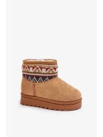 Detské snežnice so vzorom Zateplená kožušina Camel Mirirae Detské snežnice so vzorom Zateplená kožušina Camel Mirirae