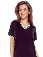 Nočná košeľa Fleur black - ELDAR