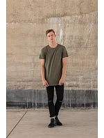 Build your Brand BY 028 Pánske tričko „Shaped Long“ 56.0028 olivová