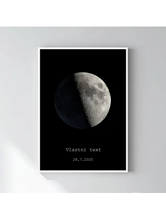 Personalizovaný magický fotobilder v ráme – 50 × 70 – fázy mesiaca