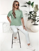 Dámske tyrkysové tričko WOMAN FashionStreet RY2553