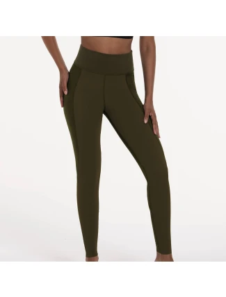 športové kompresné nohavice 1687 dark olive - Active
