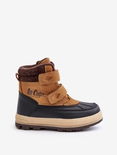 Zateplené zimné topánky pre chlapcov Lee Cooper LCJ-23-01-2059 Camel