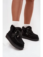 Śniegowce Damskie Z Naturalnego Zamszu D.Franklin DFSH375006 Czarne