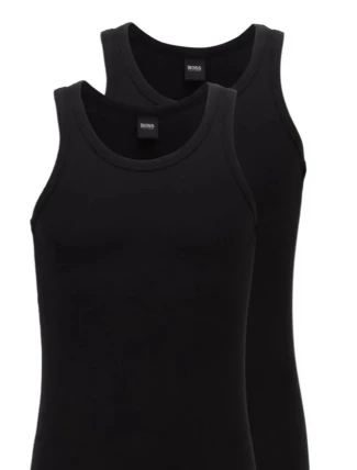 Pánsky nátelník 2ks 50325406 001 čierna Hugo Boss Pánsky nátelník 2ks 50325406 001 čierna Hugo Boss