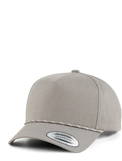 Flexfit 5079BD 5-panelová čiapka s výložkou „Retro Cotton Blend“ 55.79BD šedá