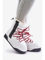 Śniegowce Damskie Na Grubej Podeszwie Wegańskie D.Franklin DFSH371007 Białe