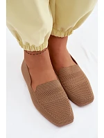 Materiálové dámské mokasyny světle hnědé Dorielle