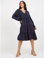 Šaty D73771M30361A2 tmavo modré