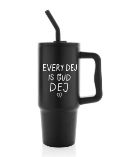 EVERY DEJ IS GUD DEJ - černý cestovní termohrnek 900 ml  