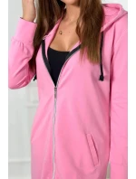 Mikina s kapucňou svetlo ružová