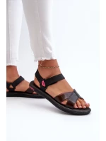 Pachnące Sandały Na Płaskiej Podeszwie ZAXY JJ285011 Czarne