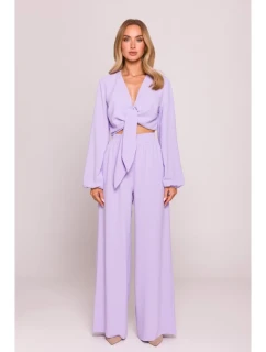 M862 Široké nohavice - fialové