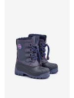 Vysoké teplé detské snehule so šnúrkou Blue Lee Cooper LCJ-24-44-2843K Vysoké teplé detské snehule so šnúrkou Blue Lee Cooper LCJ-24-44-2843K