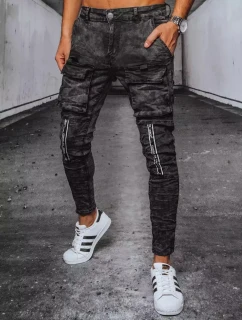 Pánske džínsové bojové nohavice čierne FashionStreet UX3580