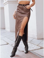 TOPAZ hnedá midi sukňa FashionStreet CY0413 TOPAZ hnedá midi sukňa FashionStreet CY0413