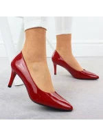 Dámske červené lodičky na podpätku Sergio Leone 1336