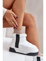 Niskie Śniegowce Na Grubej Podeszwie D.Franklin DFSH371011 Białe