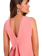 Dámske Stylove Šaty S157 Salmon Pink - Figl