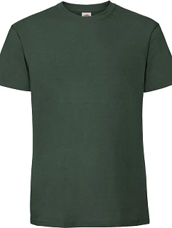 Fruit of the Loom Iconic 195 T Pánske hrubé tričko 16.1422 fľaškovozelené