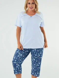 Talianska móda Agalia cr.r. sp.3/4 farba:modrá/print