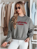 Dámska nadrozmerná mikina s potlačou COOKIES tmavo sivá FashionStreet BY1443 Dámska nadrozmerná mikina s potlačou COOKIES tmavo sivá FashionStreet BY1443