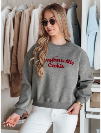 Dámska nadrozmerná mikina s potlačou COOKIES tmavo sivá FashionStreet BY1443 Dámska nadrozmerná mikina s potlačou COOKIES tmavo sivá FashionStreet BY1443