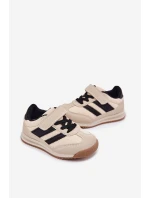 Dziecięce Sneakersy Buty Sportowe Na Rzep Beżowe Viona