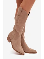 Kozačky Kovbojky Dámské Khaki Jazelle