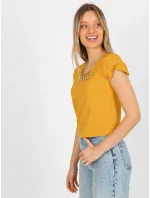 Dámska blúzka LK BZ 505783.50P tmavo žltá - FPrice