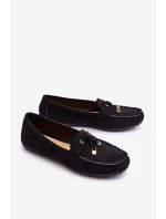 Klasyczne Zamszowe Mokasyny Czarne Good Time