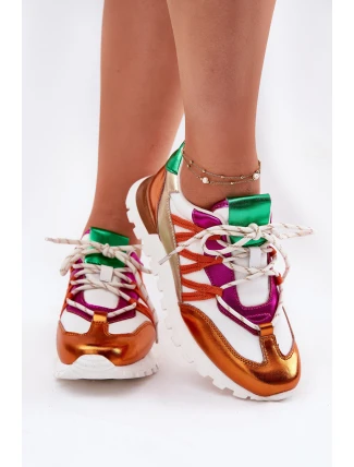Skórzane Półbuty Sneakersy Damskie Artiker 56C1737 Multikolor