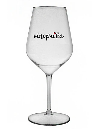 Pohár na víno - priehľadný nerozbitný pohár na víno 470 ml