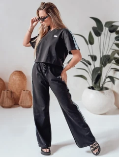 Dámska bavlnená súprava oversize SPORT LIKE black FashionStreet AY1146